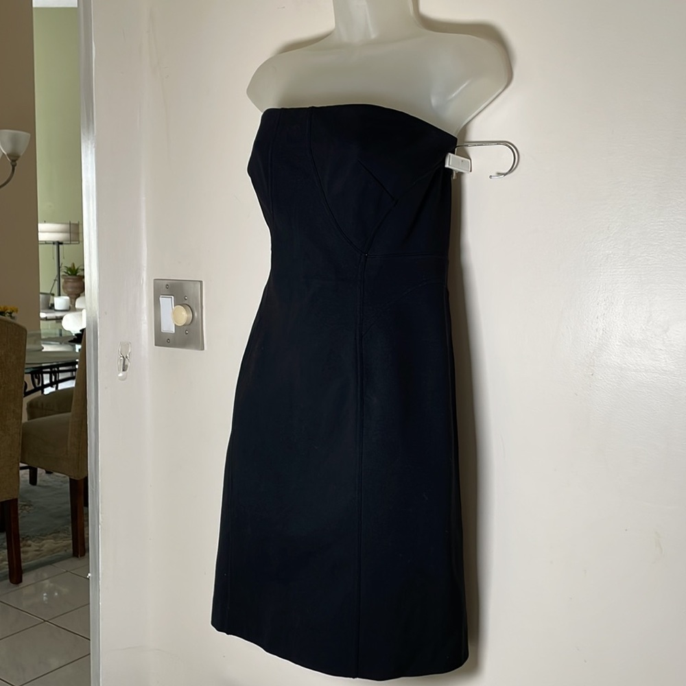 Helmut Lang Strapless Dress Black Formal Cocktail Evening Womens 10